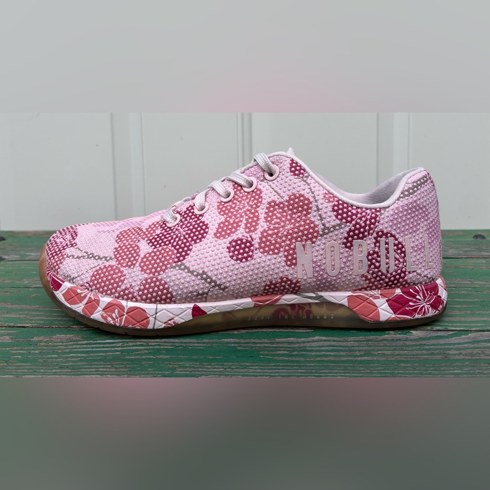 Nobull Cherry Blossom Womens Sz 8.5 Mens Sz 7 Pink Running Training Shoes - Picture 11 of 16